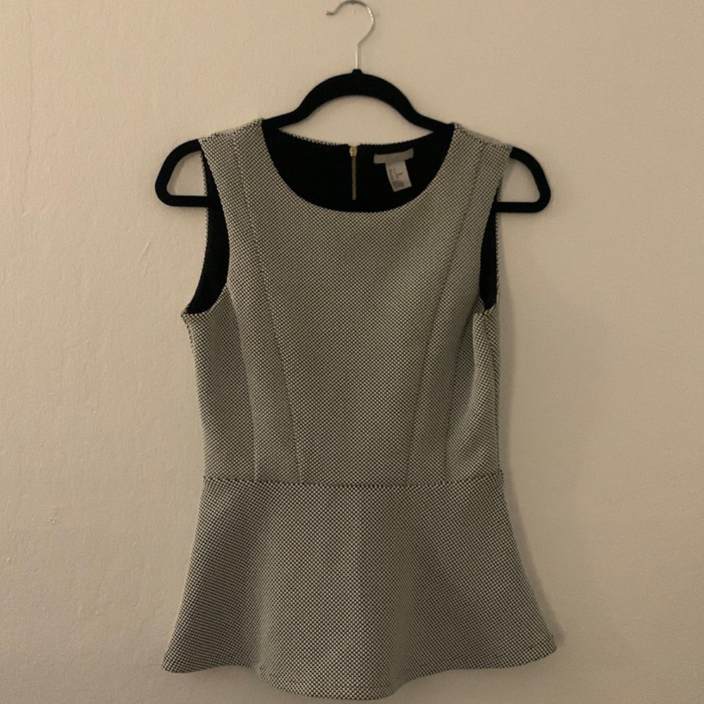Peplum Gray Work Top